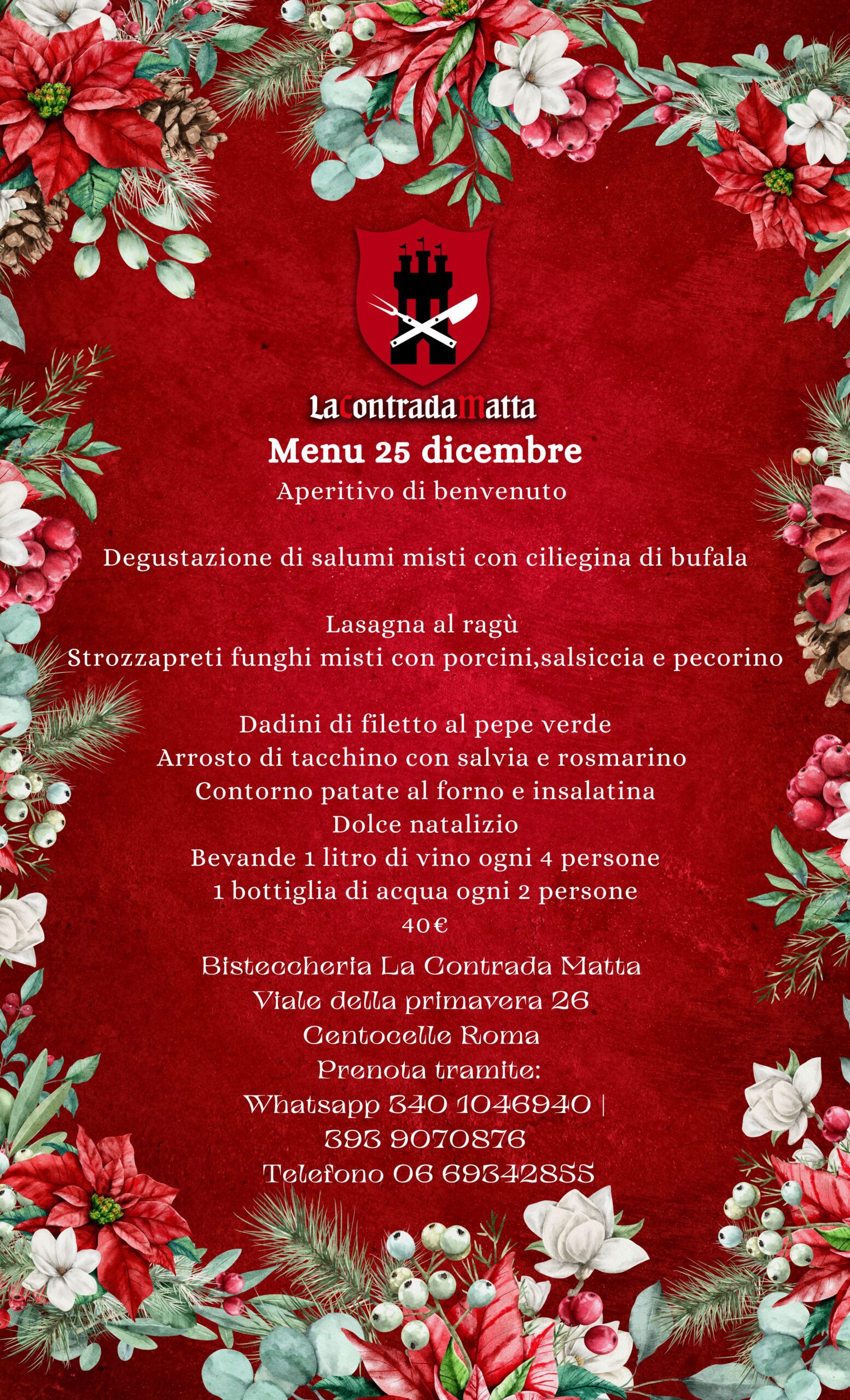 Menu 25 dicembre 2024